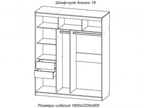 Шкаф-купе Альянс 18 комплект зеркал №4 в Учалах - uchaly.magazinmebel.ru | фото - изображение 2